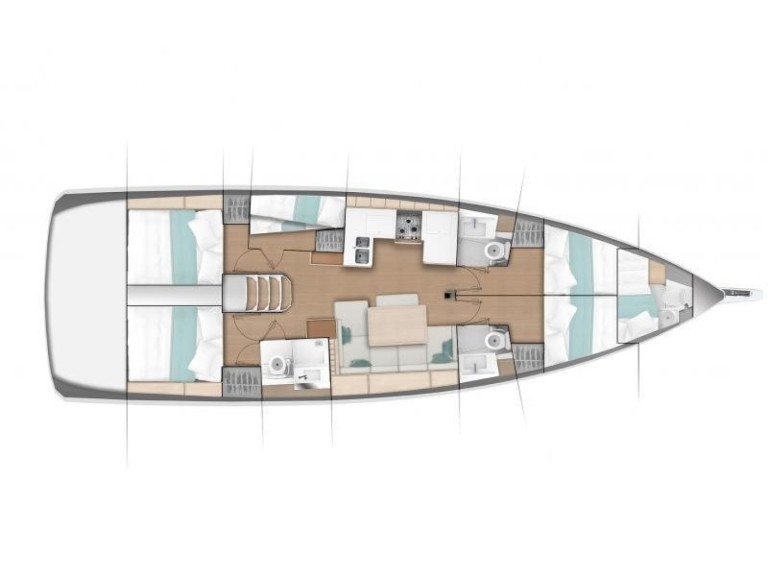 Jeanneau Sun Odyssey 490 charter bareboat or skippered in  Las Galletas