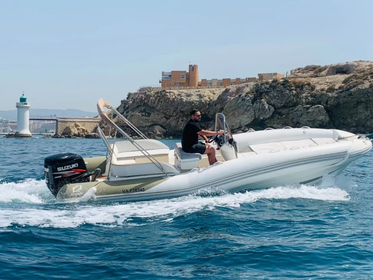 Zodiac NZO 680 charter bareboat or skippered in  Marseille