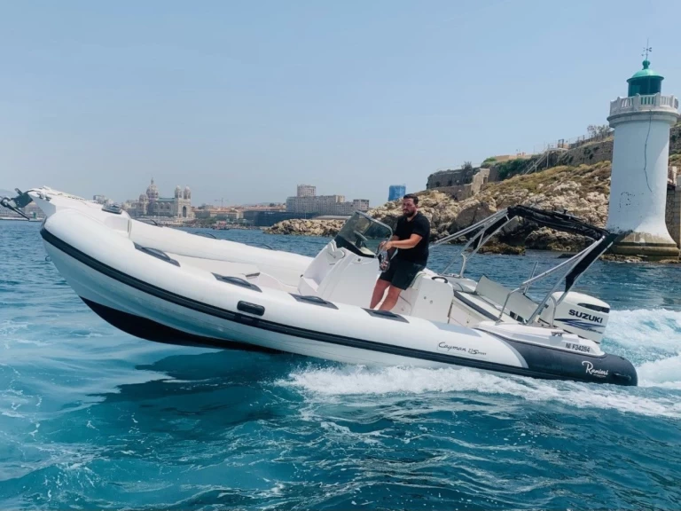 Ranieri Cayman 23 charter bareboat or skippered in  Marseille
