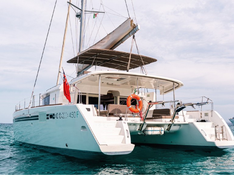 Lagoon Lagoon 450 F charter bareboat or skippered in  Sant Antoni de Portmany
