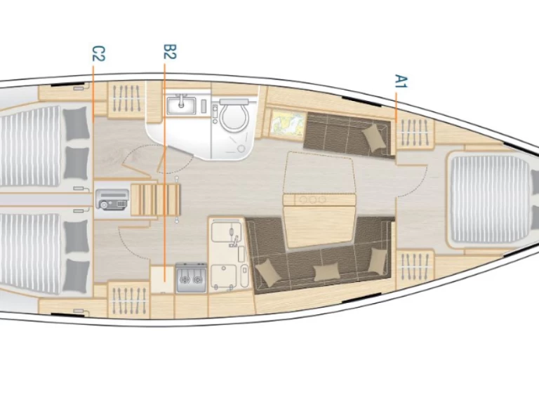 Sailboat hire in Hyères - 69 HANSE 418