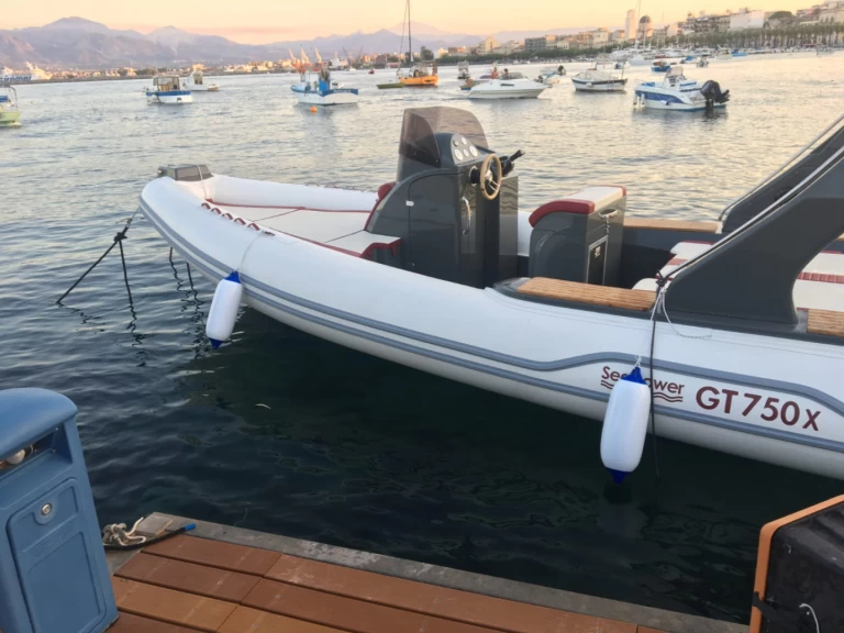 Seapower GT750X charter bareboat or skippered in  Giardini-Naxos