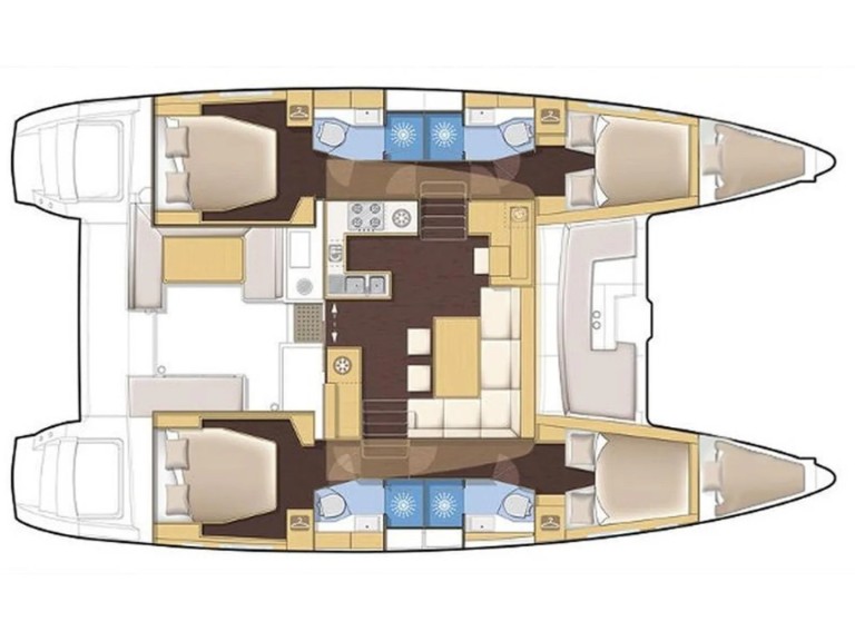 Yacht hire Vlychada cheap Lagoon 450