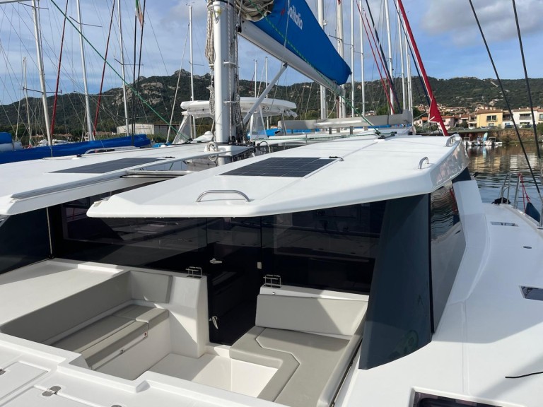 Robertson and Caine Leopard 50 charter bareboat or skippered in  Cannigione