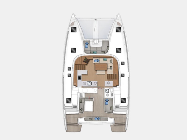 Lagoon Lagoon 46 charter bareboat or skippered in  Sant Antoni de Portmany