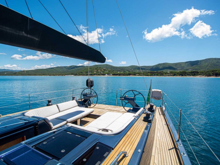 Hanse Hanse 575 charter bareboat or skippered in  La Condamine