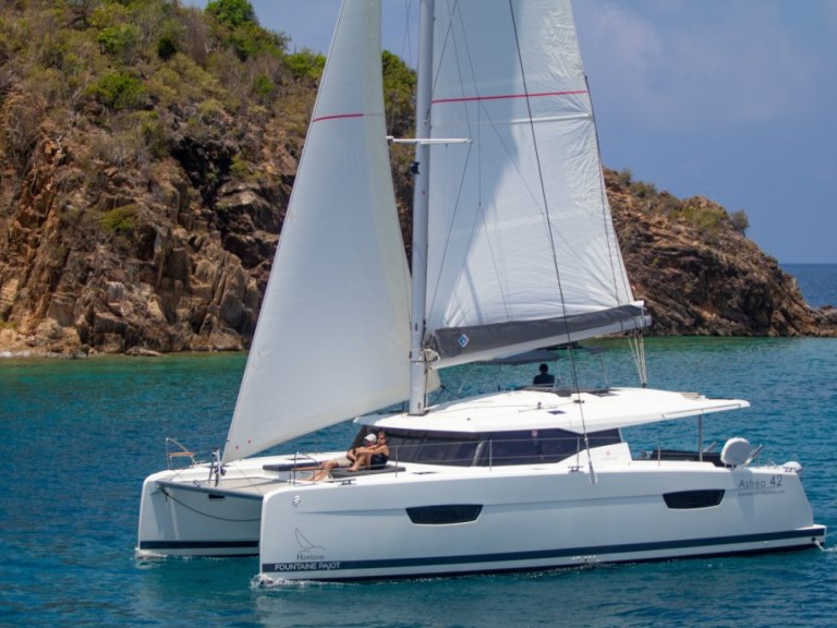 Fountaine Pajot Astrea 42 charter bareboat or skippered in  Road Town