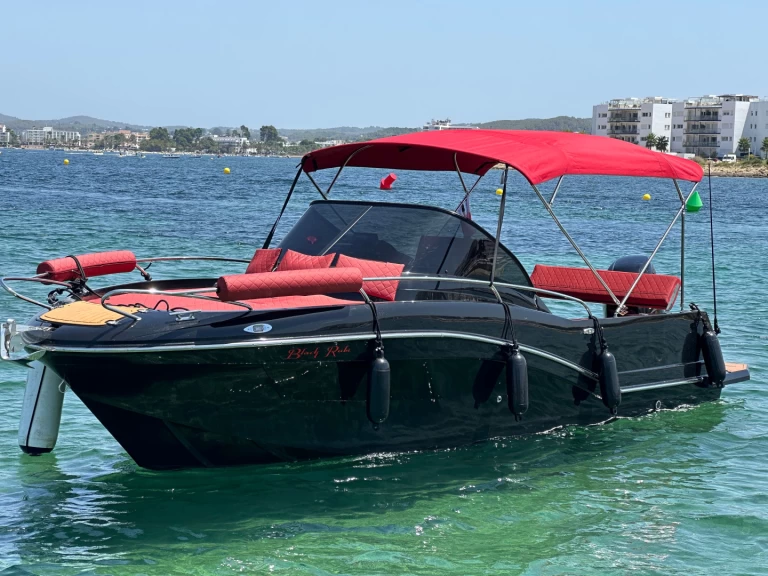 black boats black ruby charter bareboat or skippered in  San Antonio Port