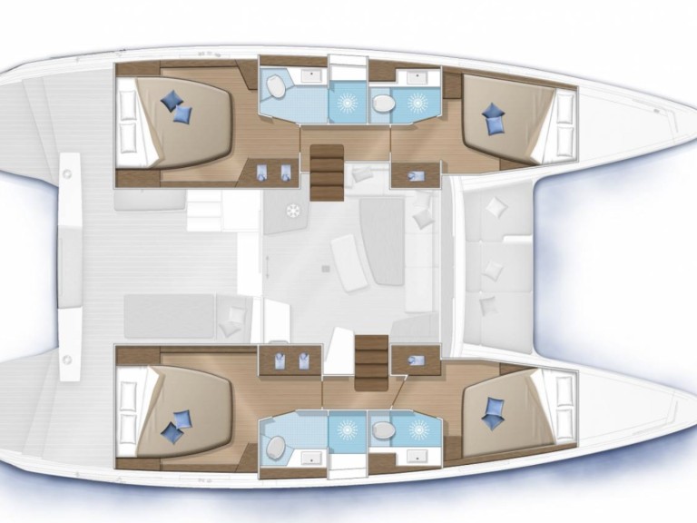 Hire Catamaran with or without skipper Lagoon Bonifacio