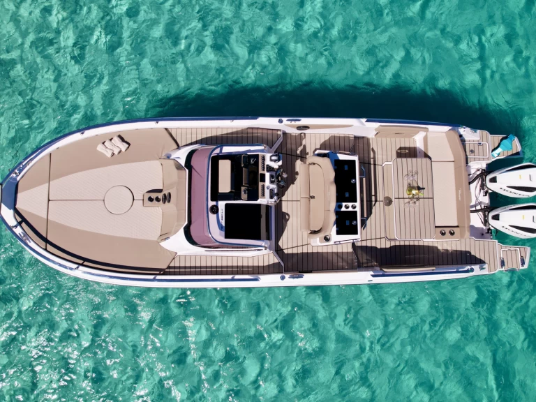 Ranieri 330 LX charter bareboat or skippered in  Marina Ibiza