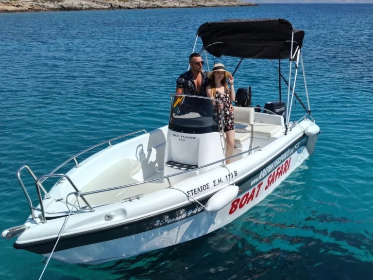 Poseidon Blue Water 170 charter bareboat or skippered in  Analipsi