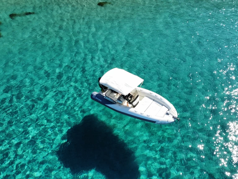 Zodiac N-ZO 600 charter bareboat or skippered in  Santa Eulària des Riu