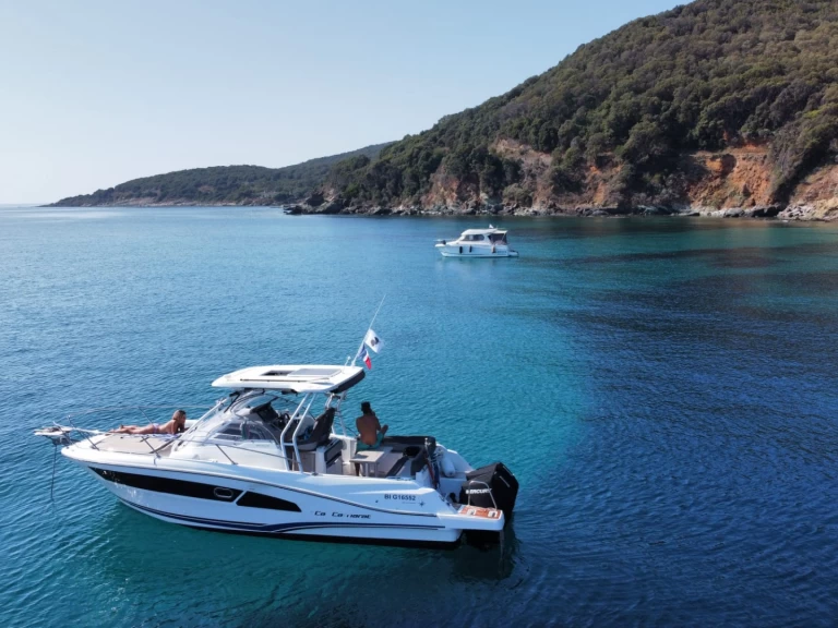 Jeanneau Cap Camarat 9.0 WA charter bareboat or skippered in  Bastia