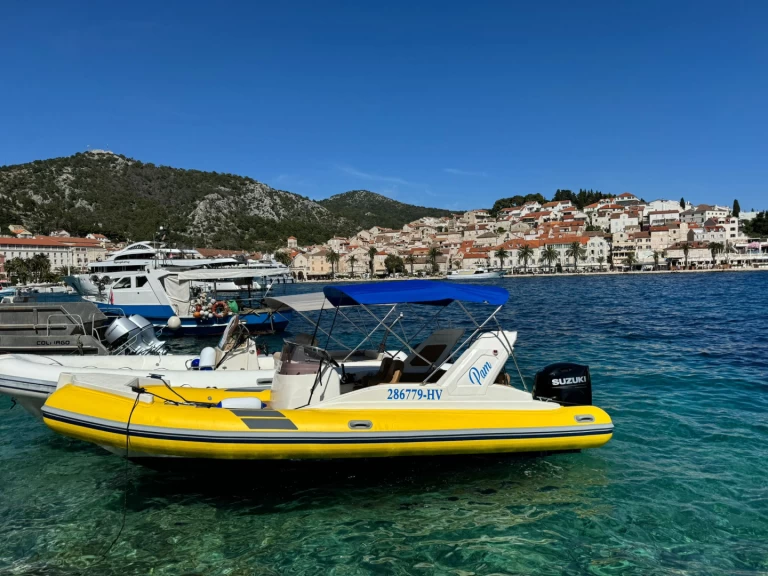 Solemar Aquamax F23 charter bareboat or skippered in  Hvar