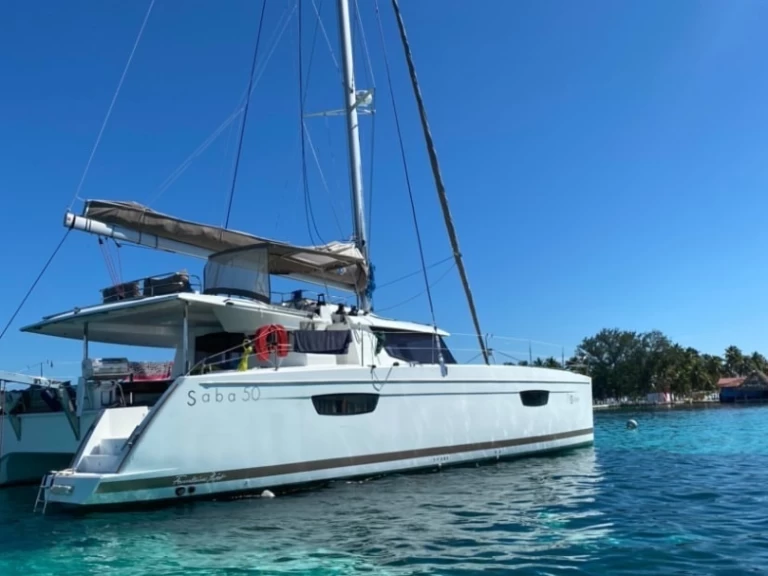 Catamaran hire in Belize City - Fountaine Pajot Saba 50