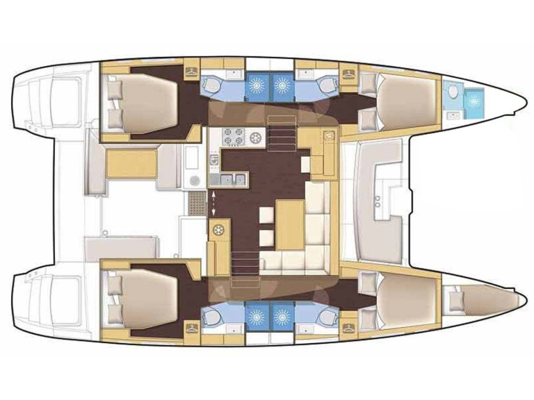 Yacht hire Rangiroa cheap Lagoon 46