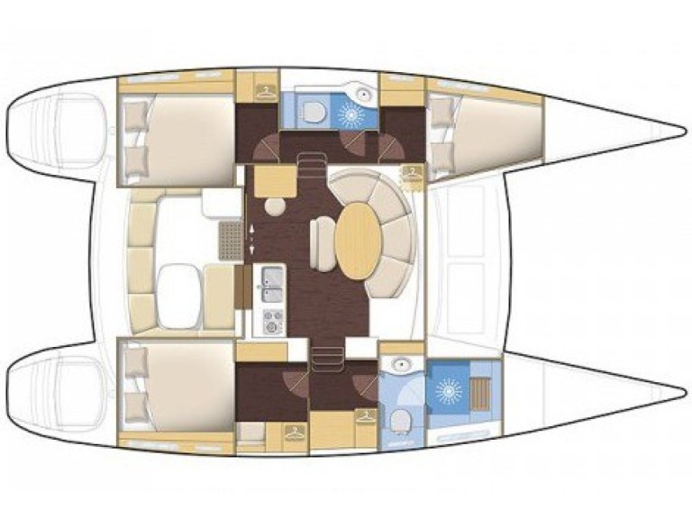 Yacht hire Tikehau cheap Lagoon 380 S2