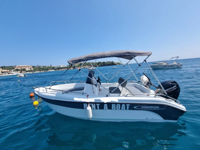 Poseidon Blu Water 170 charter bareboat or skippered in  Agia Pelagia