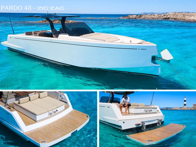 Yacht hire Ibiza Town cheap Pardo 43