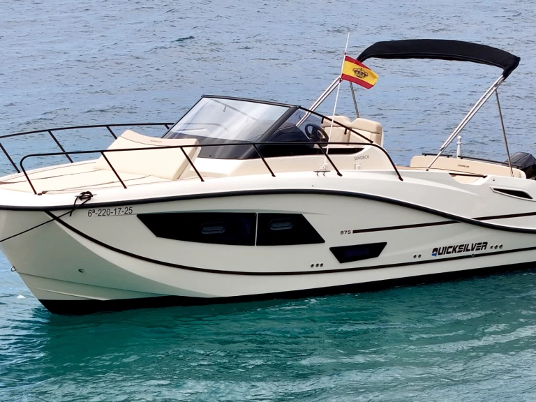 Charter a Quicksilver Activ 875 Sundeck in Puerto Campomanes Greenwich on Samboat