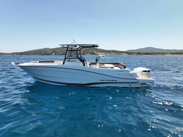 Jeanneau Cap Camarat 9.0 CC charter bareboat or skippered in  Port des Marines de Cogolin