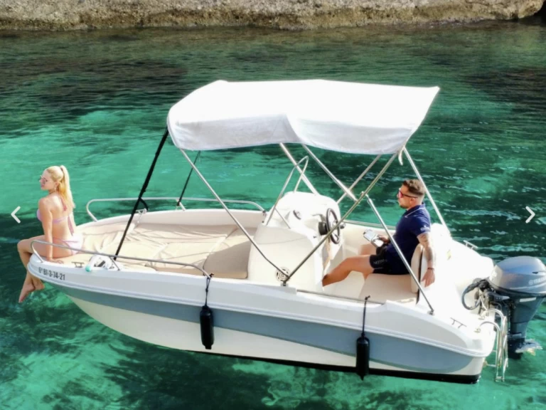 Quicksilver Activ 455 Open charter bareboat or skippered in  Sant Antoni de Portmany