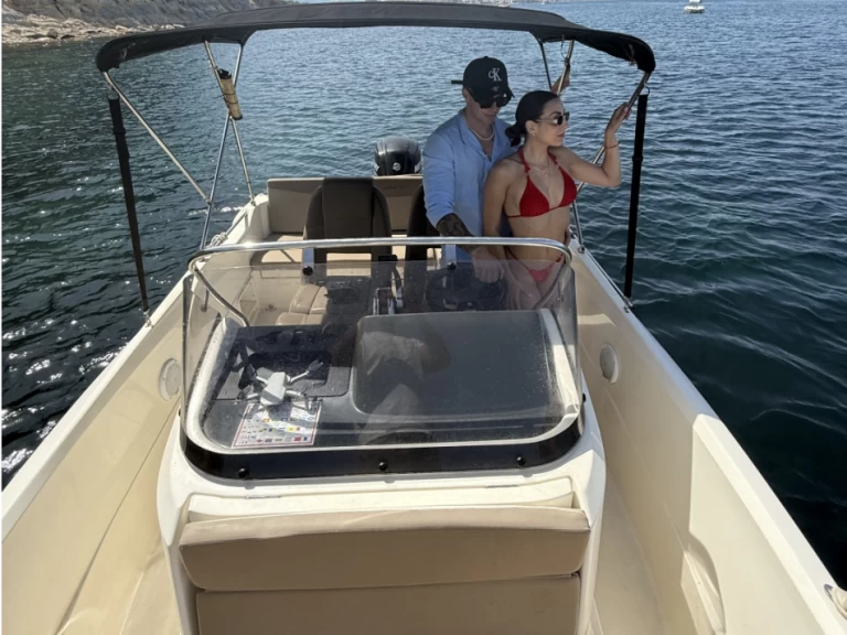 Quicksilver Activ 605 Open charter bareboat or skippered in  Real Club Nautico Denia