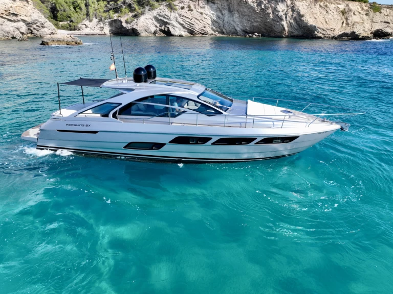 PERSHING 5X REMEDY charter bareboat or skippered in  Ibiza Town