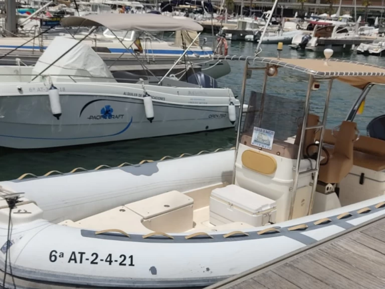 Bwa Bwa 750 charter bareboat or skippered in  Santa Pola