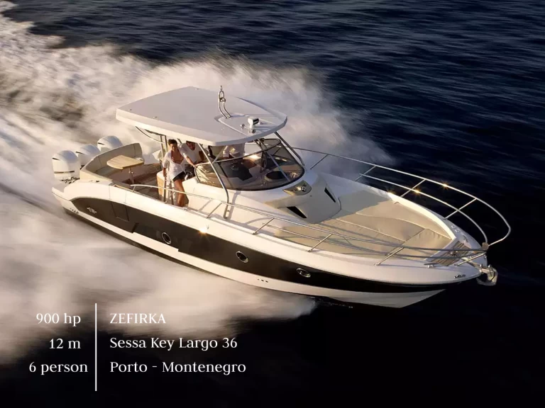 Yacht hire Tivat cheap Key Largo 36