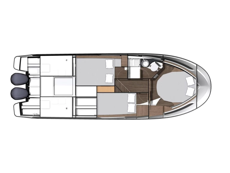 Jeanneau Merry Fisher 1095 Fly charter bareboat or skippered in  Drage