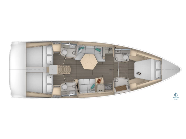 Dufour Sunsail 44.3 charter bareboat or skippered in  Marina (City)