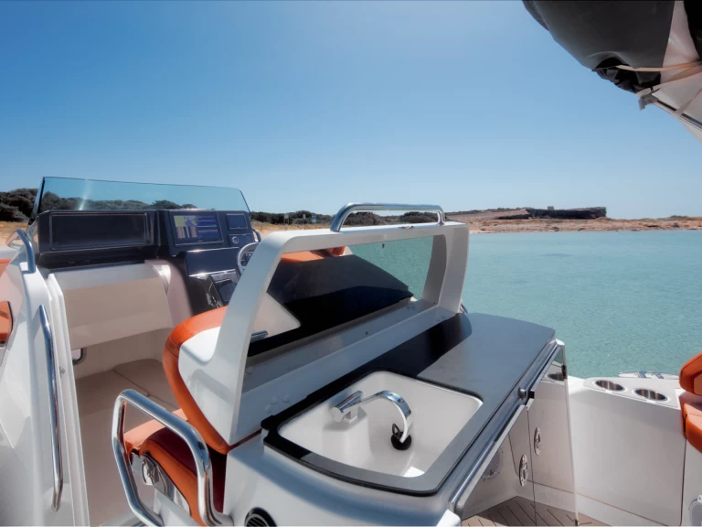 Zodiac Medline 9 charter bareboat or skippered in  Marina Ibiza