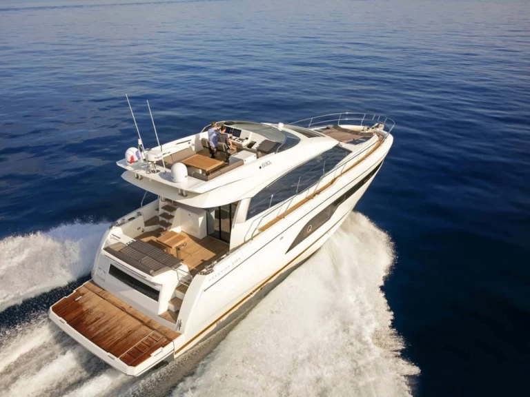 Prestige 630 charter bareboat or skippered in  Port des Marines de Cogolin