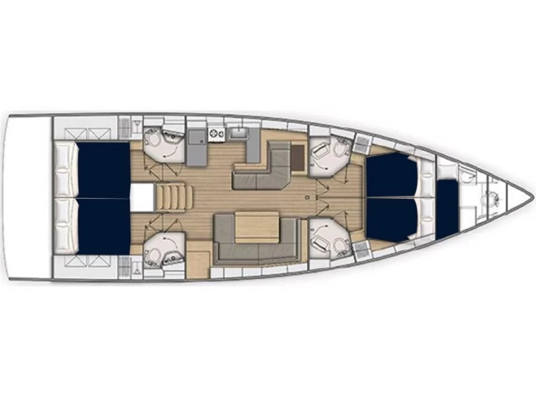 Sailboat hire in Lefkáda - Bénéteau Oceanis 51.1