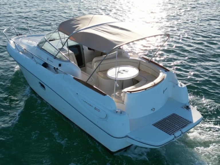Jeanneau Leader 805 charter bareboat or skippered in  Mandelieu-la-Napoule