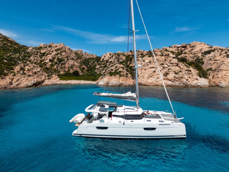 Fountaine Pajot Saona 47 charter bareboat or skippered in  Cannigione