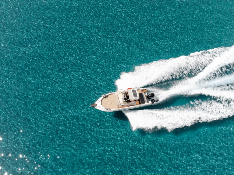 Poseidon Sundeck 755 charter bareboat or skippered in  Alikanas