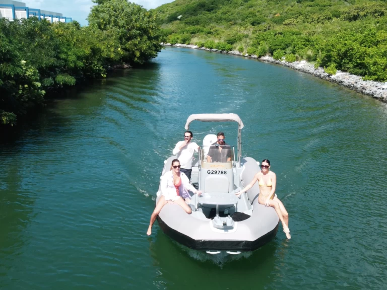 3D Tender Lux 655 charter bareboat or skippered in  Saint Martin