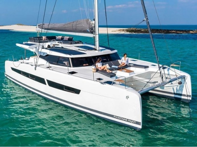 Fountaine Pajot Aura 51 charter bareboat or skippered in  La Forêt-Fouesnant