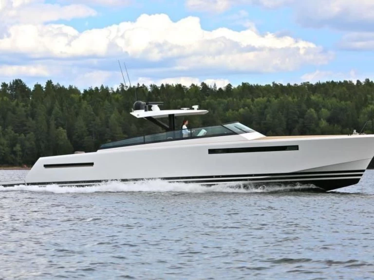 Delta Powerboats 60 charter bareboat or skippered in  Juan-les-Pins