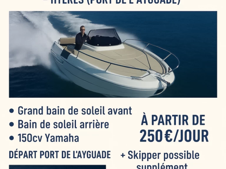 Bénéteau Flyer 6.6 SUNdeck charter bareboat or skippered in  Hyères
