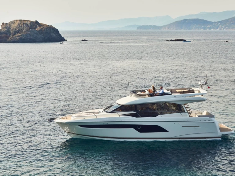 Jeanneau Prestige 520 Fly charter bareboat or skippered in  Antibes