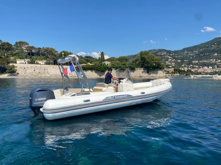Capelli Tempest 775 charter bareboat or skippered in  Antibes