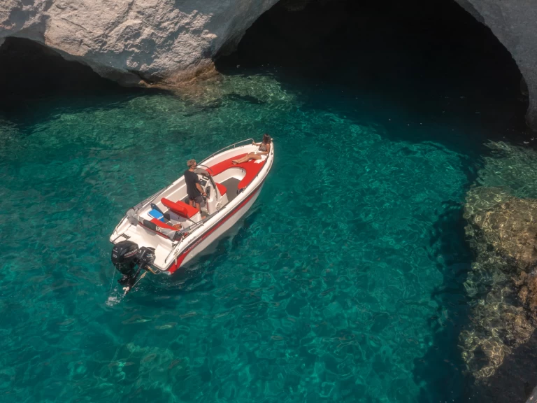 Poseidon BLU WATER 185 charter bareboat or skippered in  Mílos