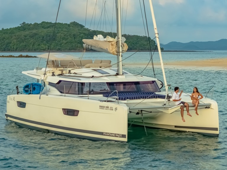 Fountaine Pajot Elba 45 charter bareboat or skippered in  Phuket Yacht Haven Marina