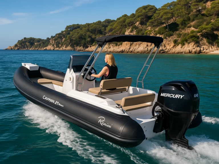 Hire RIB Ranieri with a boat licence