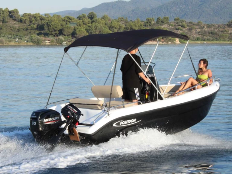 Poseidon Blu Water 170 charter bareboat or skippered in  Faliraki