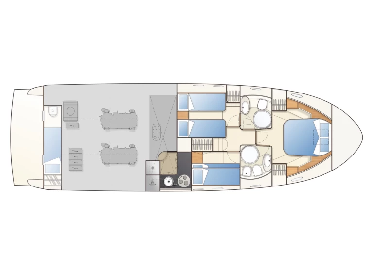 Hire Motorboat with or without skipper Ferretti Panjim