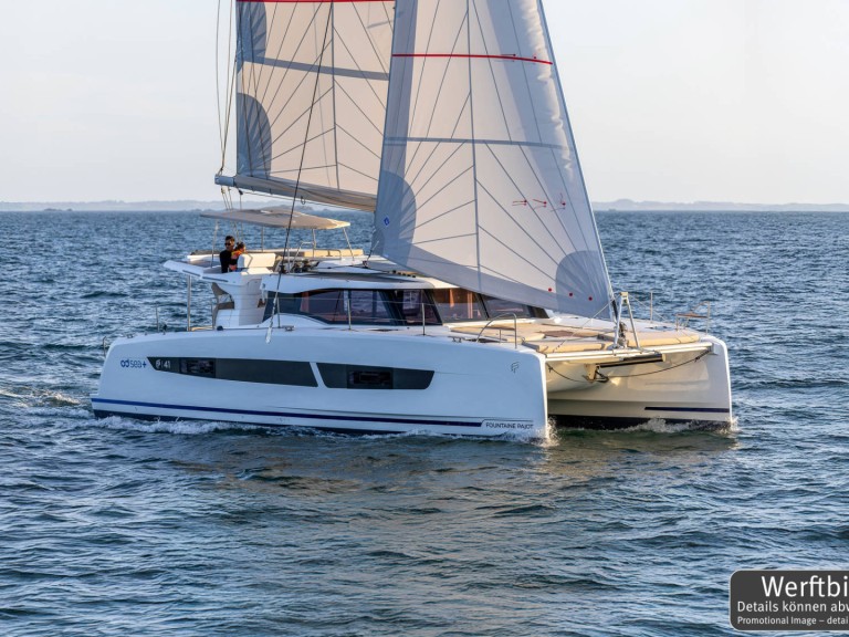 Hire Catamaran Fountaine Pajot with a boat licence